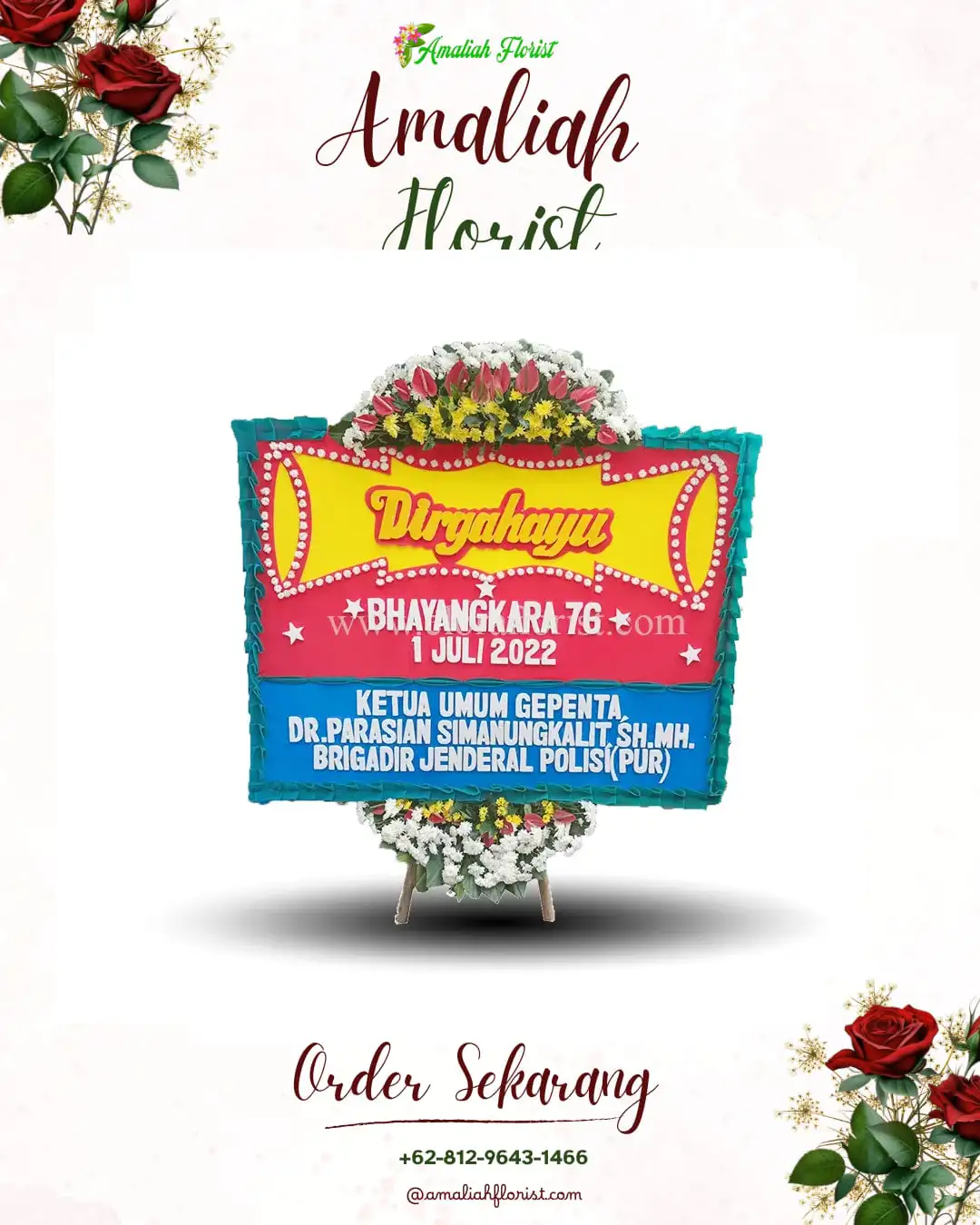 Papan Bunga HUT Ulang Tahun Sukamakmur